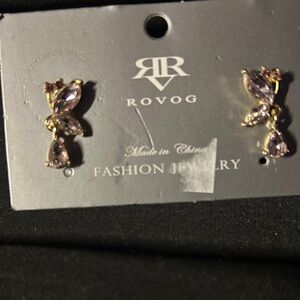 OVO Gold and Purple Earrings